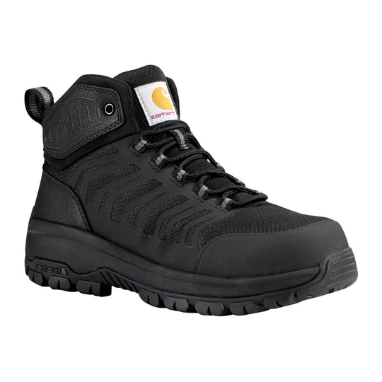 Carhartt Men's Dearborn Mid Fabric Composite Toe Work Boot - Black - FZ5381-M - Front Angle - Overlook Boots