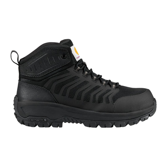 Carhartt Men's Dearborn Mid Fabric Composite Toe Work Boot - Black - FZ5381-M - Side Profile - Overlook Boots