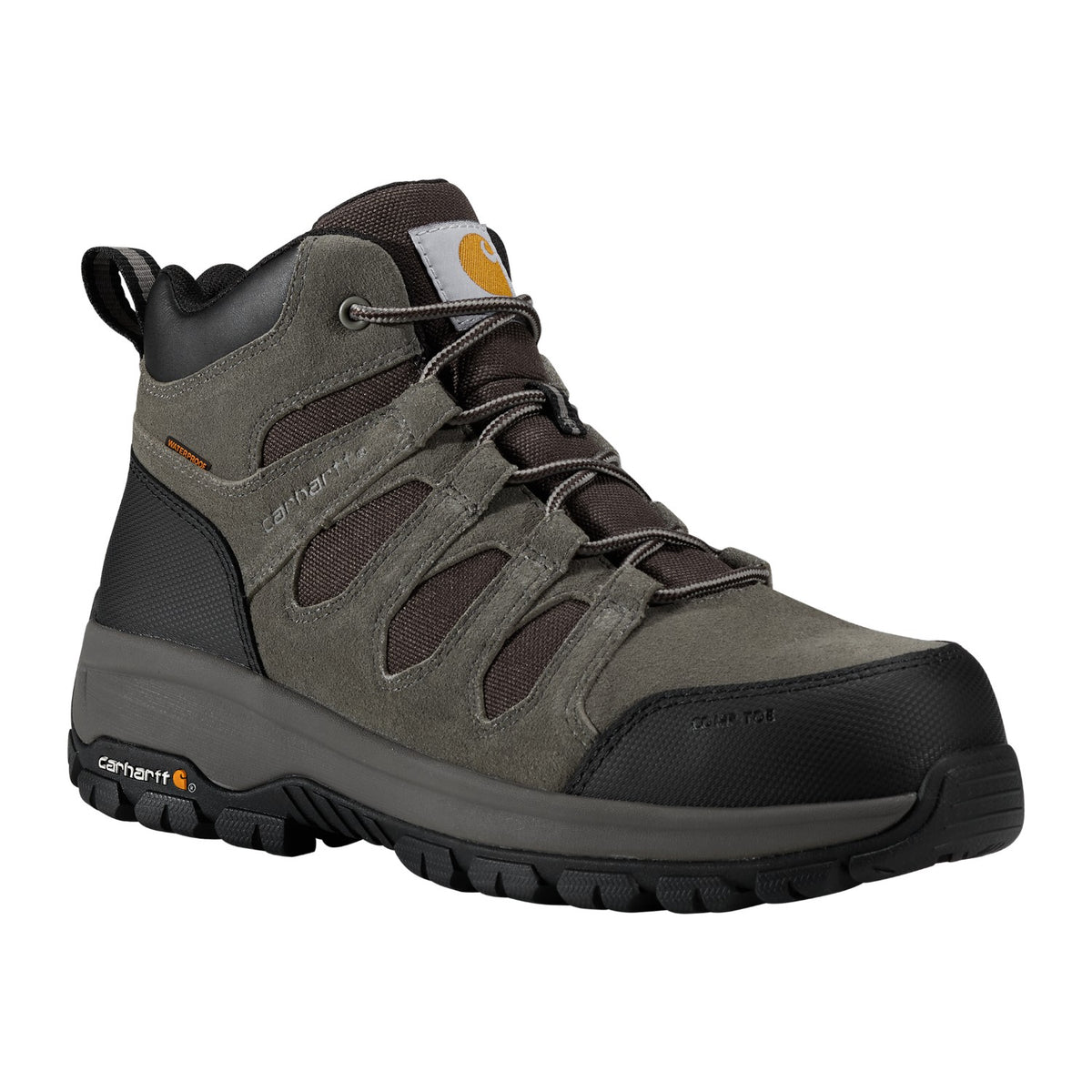 Carhartt Men's Dearborn Mid Waterproof Composite Toe Work Boot - Greige - FZ5384-M - Front Angle - Overlook Boots