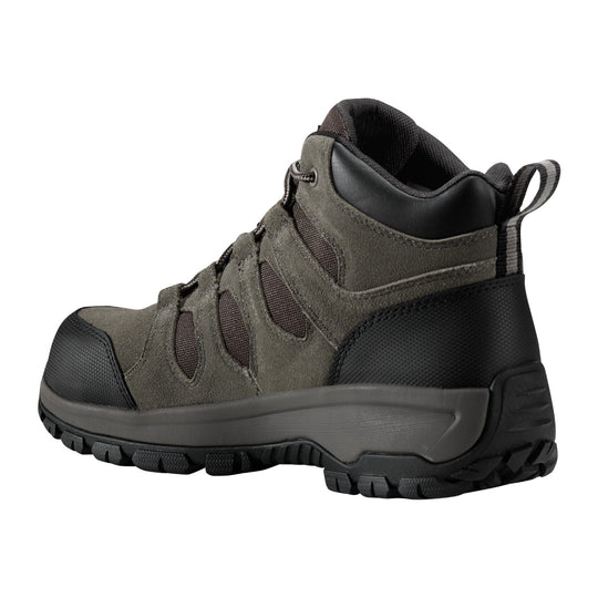 Carhartt Men's Dearborn Mid Waterproof Composite Toe Work Boot - Greige - FZ5384-M - Rear Angle - Overlook Boots