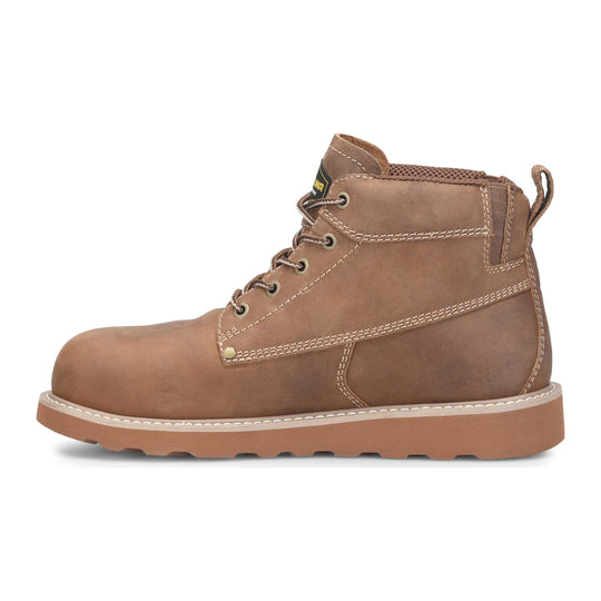 Carolina Men's Socket 5" EZ-ON Aluminum Toe Waterproof Work Boot - Brown - CA2572 - Inside Profile - Overlook Boots