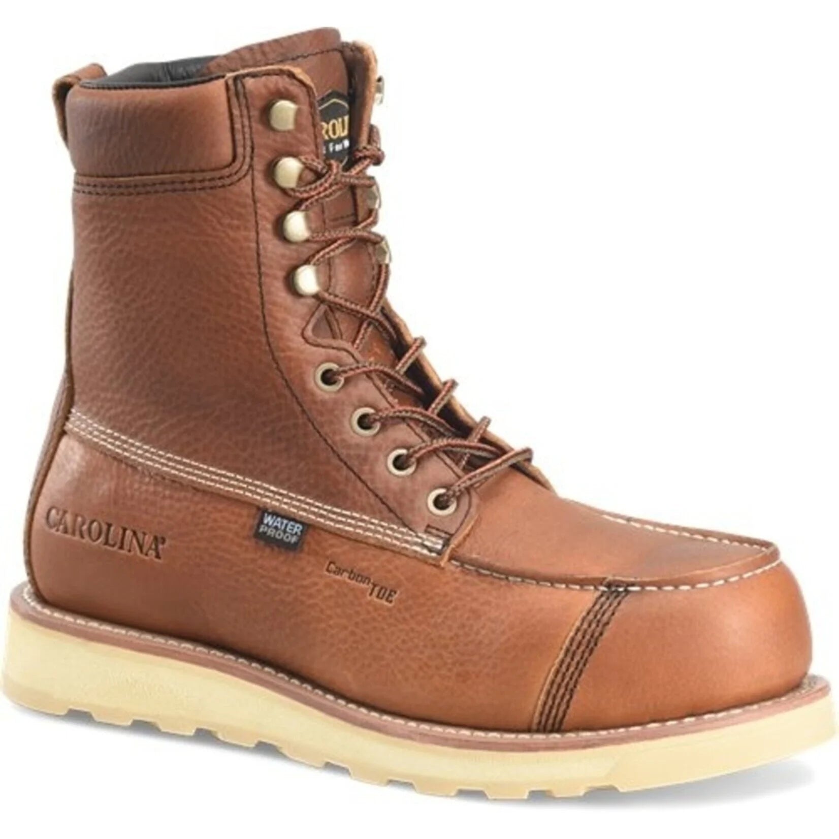 Carolina Men's AMP 8" Soft Toe WP Work Boot - Brown- CA7071 8 / Medium / Brown - Overlook Boots