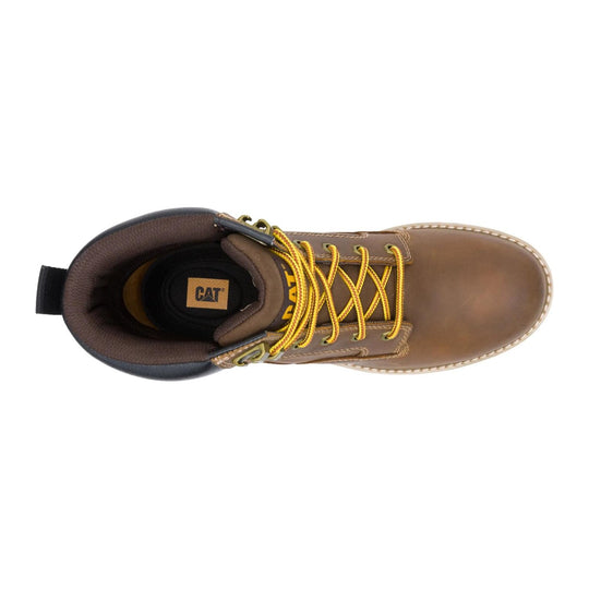Cat Men's 247 6" Soft Toe Work Boot - Pyramid - P51121 - Top View - Overlook Boots