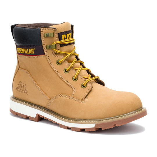 Cat Men's 247 6" Soft Toe Work Boot - Honey - P51122 - Front Angle - Overlook Boots