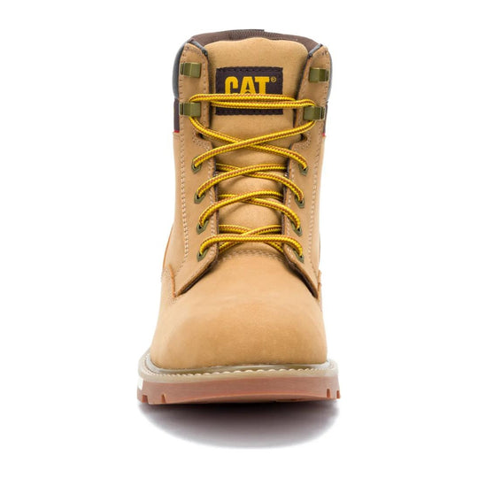 Cat Men's 247 6" Soft Toe Work Boot - Honey - P51122 - Front View - Overlook Boots