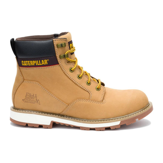 Cat Men's 247 6" Soft Toe Work Boot - Honey - P51122 - Side Profile - Overlook Boots