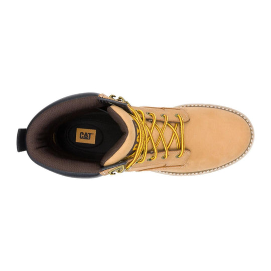 Cat Men's 247 6" Soft Toe Work Boot - Honey - P51122 - Top View - Overlook Boots