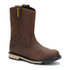 Cat Men's 247 10" Soft Toe Wellington Work Boot - Dark Brown - P51124 - Front Angle - Overlook Boots