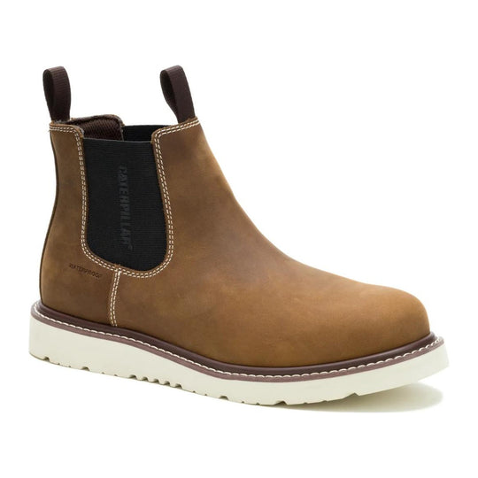 Cat Men's Reclaimer Wedge Soft Toe Waterproof Chelsea Work Boot - Pyramid - P51125 - Front Angle - Overlook Boots