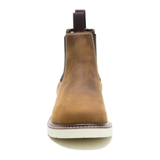 Cat Men's Reclaimer Wedge Soft Toe Waterproof Chelsea Work Boot - Pyramid - P51125 - Front View - Overlook Boots