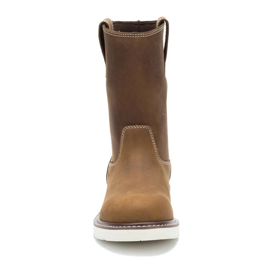 Cat Men's Reclaimer Wedge 10" Soft Toe Waterproof Wellington Work Boot - Pyramid - P51127 - Front View - Overlook Boots