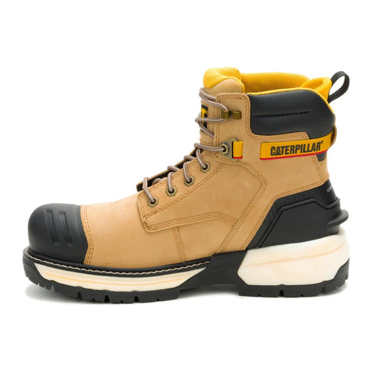 Cat Men's Excavator Power Spring 6" Composite Toe Waterproof Work Boot - Honey - P91825 - Inside Profile - Overlook Boots