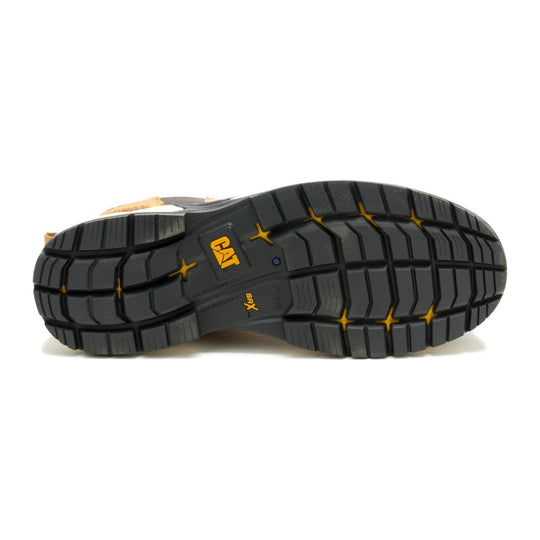 Cat Men's Excavator Power Spring Composite Toe Waterproof Chelsea Work Boot - Honey - P91829 - Outsole - Overlook Boots