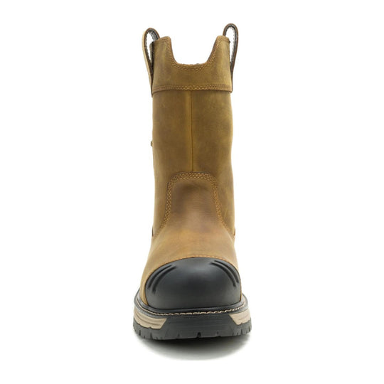 Cat Men's Excavator Power Spring Composite Toe Waterproof Wellington Work Boot - Pyramid - P91832 - Front View - Overlook Boots