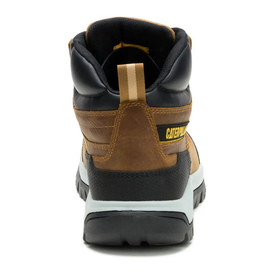Cat Men's Brickline Steel Toe Waterproof Work Boot - Pyramid - P91872 - Back View - Overlook Boots
