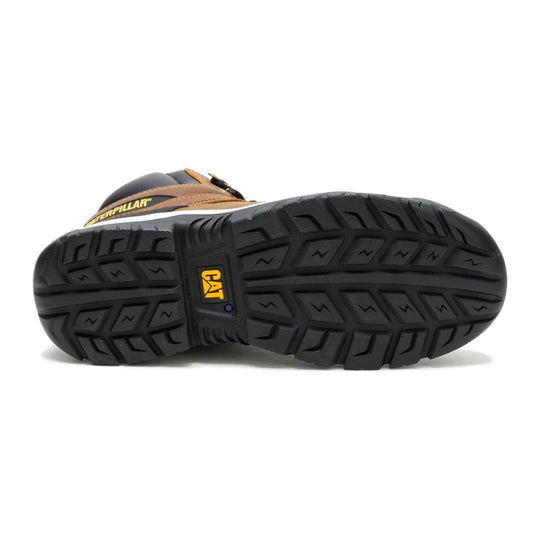 Cat Men's Brickline Steel Toe Waterproof Work Boot - Pyramid - P91872 - Outsole - Overlook Boots