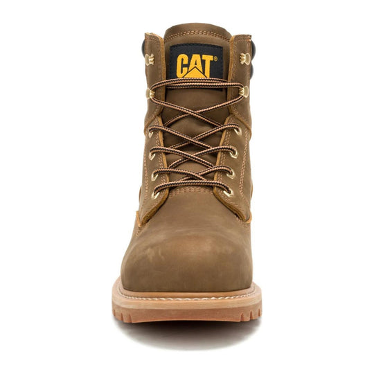 Cat Men's Second Shift USA 6" Steel Toe Waterproof Work Boot - Pyramid - P91875 - Front View - Overlook Boots