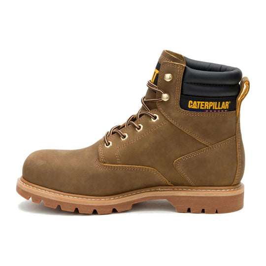 Cat Men's Second Shift USA 6" Steel Toe Waterproof Work Boot - Pyramid - P91875 - Inside Profile - Overlook Boots