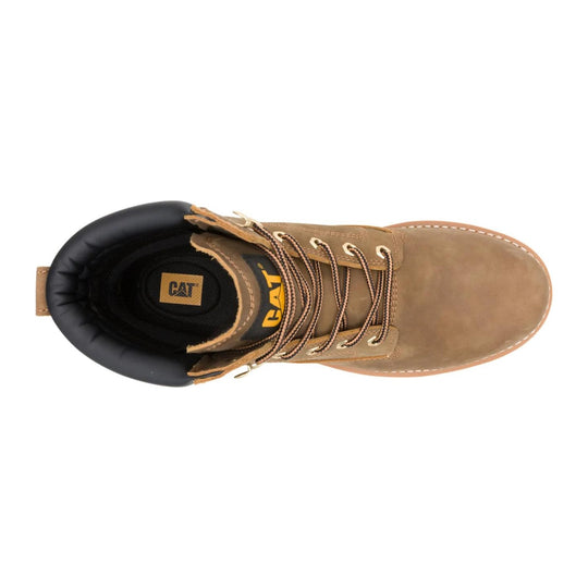 Cat Men's Second Shift USA 6" Steel Toe Waterproof Work Boot - Pyramid - P91875 - Top View - Overlook Boots