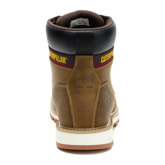 Cat Men's 247 6" Steel Toe Work Boot - Pyramid - P91880 - Back View - Overlook Boots