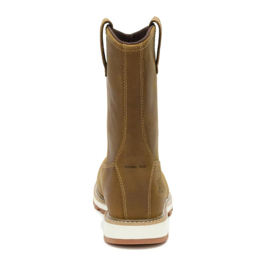 Cat Men's 247 10" Steel Toe Wellington Work Boot - Pyramid - P91886 - Back View - Overlook Boots