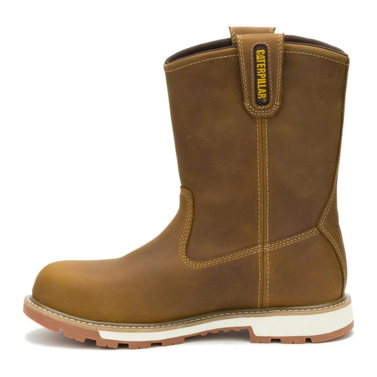 Cat Men's 247 10" Steel Toe Wellington Work Boot - Pyramid - P91886 - Inside Profile - Overlook Boots