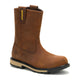 Cat Men's 247 10" Steel Toe Wellington Work Boot - Dark Brown - P91887 - Front Angle - Overlook Boots