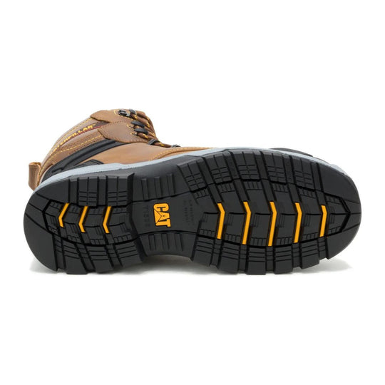 Cat Men's Striver XL 8" Composite Toe Waterproof 400G Thinsulate Work Boot - Bison - P91893 - Outsole - Overlook Boots