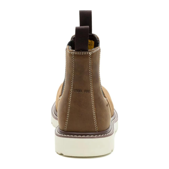 Cat Men's Reclaimer Wedge Steel Toe Waterproof Chelsea Work Boot - Pyramid - P91897 - Back View - Overlook Boots