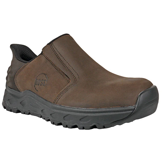 Hoss Men's McKee Soft Toe Slip Resistant Slip On Work Shoe - Brown - 50240