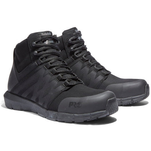 Timberland Pro Men's Radius Mid Comp Toe Work Boot- Black- TB1A28WF001 7 / Medium / Black - Overlook Boots