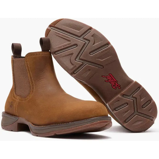 Durango Men's Red Dirt Rebel Steel Toe Chelsea Work Boot- Brown- DDB0524 - Overlook Boots