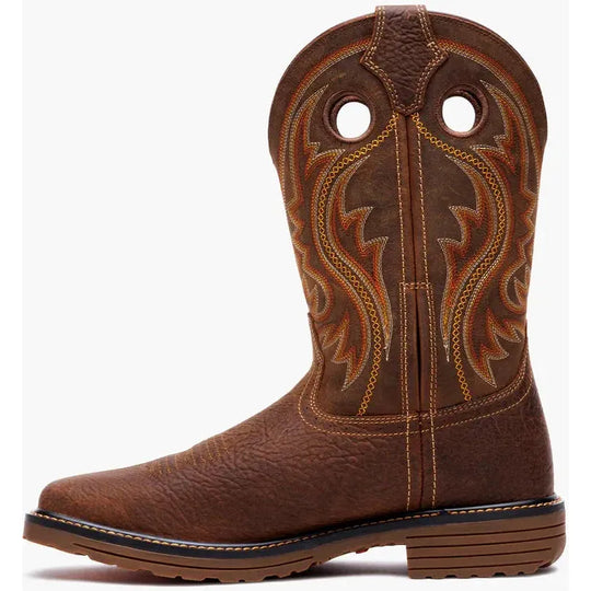 Durango Men's Workhorse 11" Soft Toe Pull On Work Boot- Brown- DDB0527 - Overlook Boots