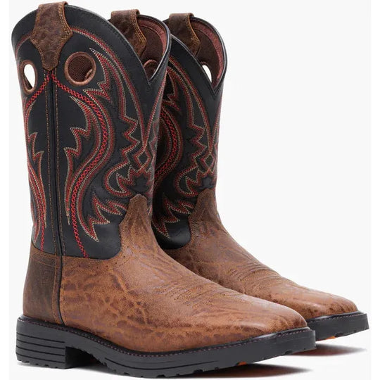 Durango Men's Workhorse 11" Steel Toe Pull On Work Boot - Black- DDB0529 - Overlook Boots