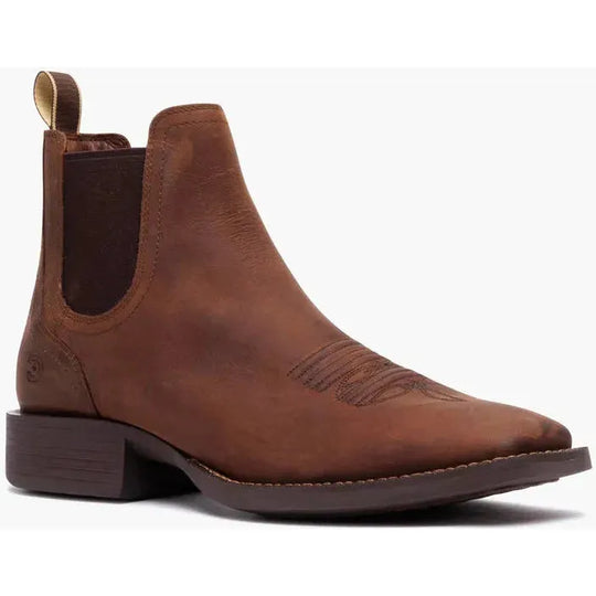 Durango Men's Shyloh 5" Square Toe Chelsea Work Boot- Brown- DDB0533 7 / Medium / Brown - Overlook Boots