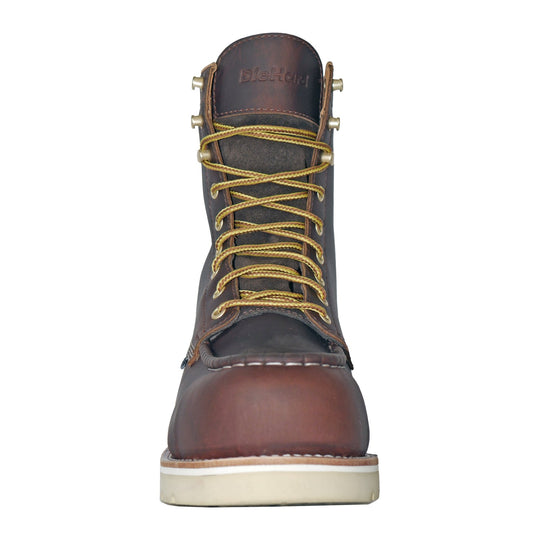 DieHard Men's Raptor 8" Composite Toe Waterproof Moc Toe Work Boot - Burgundy - DH81245 - Front View - Overlook Boots