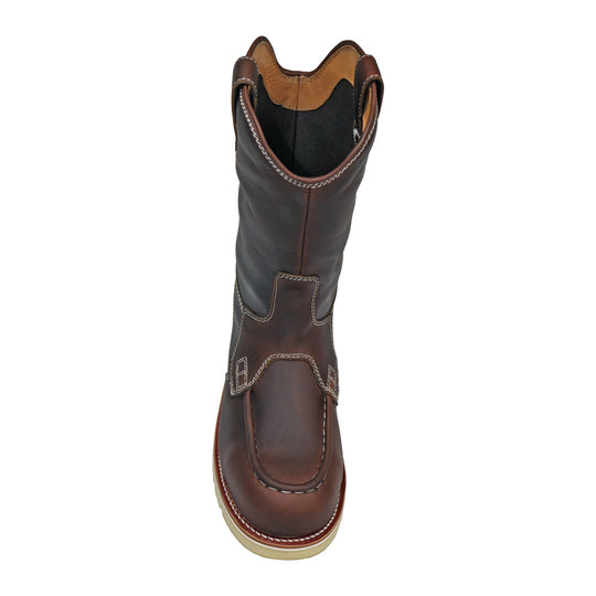 DieHard Men's Raptor 11" Composite Toe Waterproof Moc Toe Wellington Work Boot - Burgundy - DH91245 - Top View - Overlook Boots