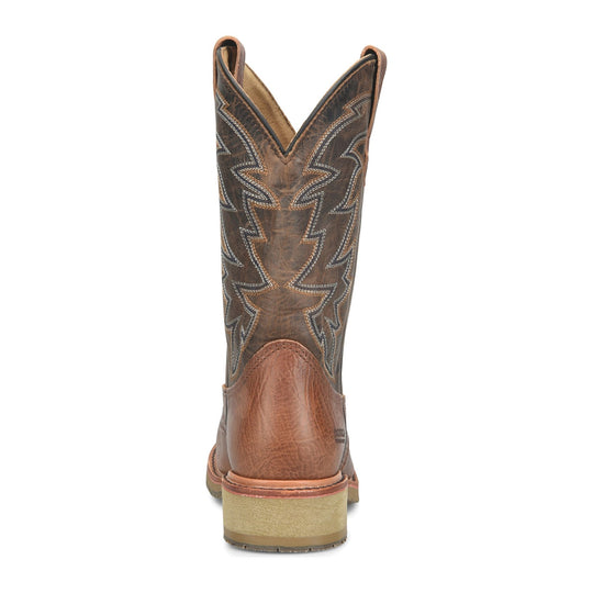 Double H Men's Branch 11" Union Built Steel Toe Roper Western Work Boot - Brown - DH4692 - Back View - Overlook Boots