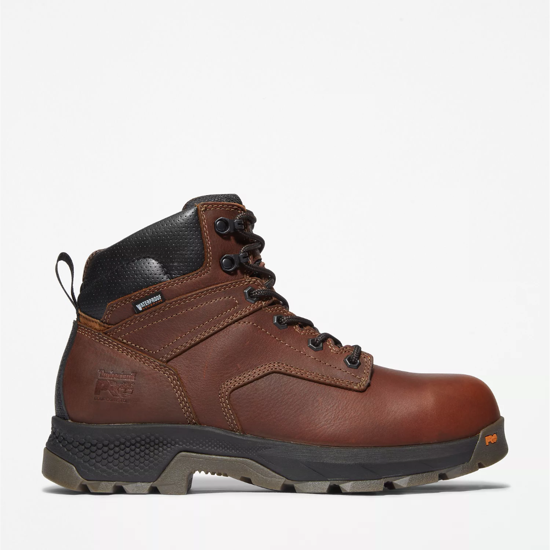 Timberland Pro Men's Titan EV 6" WP Comp Toe Work Boot -Brown- TB1A437Y214  - Overlook Boots