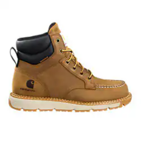 Carhartt Women's Millbrook 6" Soft Toe Waterproof Wedge Work Boot- Brown- FM6144-W - Overlook Boots