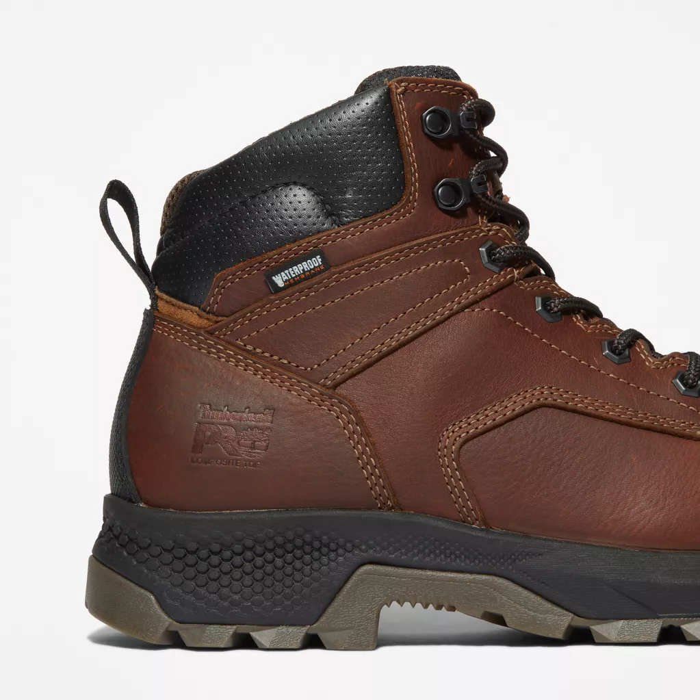 Timberland Pro Men's Titan EV 6" WP Comp Toe Work Boot -Brown- TB1A437Y214  - Overlook Boots