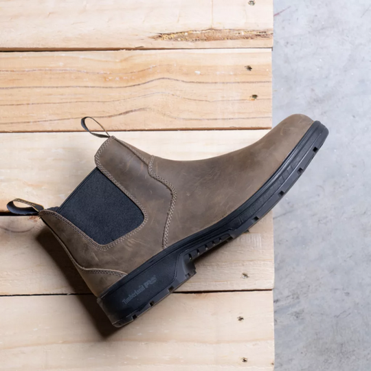 Timberland Pro Men's Nashoba Soft Toe Chelsea Work Boot -Brown- TB1A2NY3214 - Overlook Boots