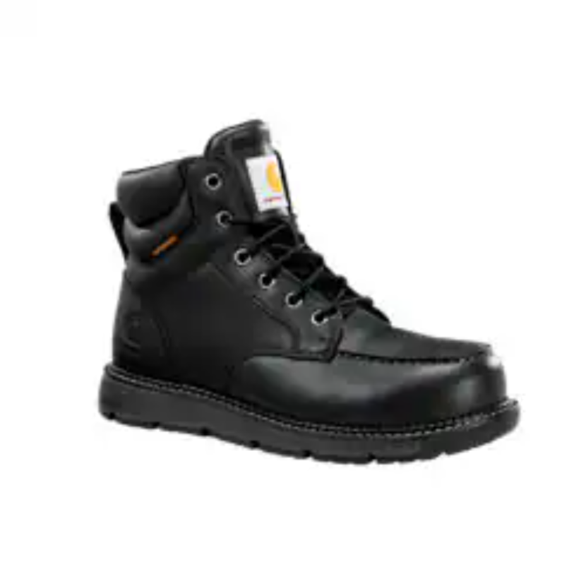 Carhartt Women's Millbrook 6" Nano Toe WP Wedge Work Boot- Black- FM6444-W 6 / Medium / Black - Overlook Boots