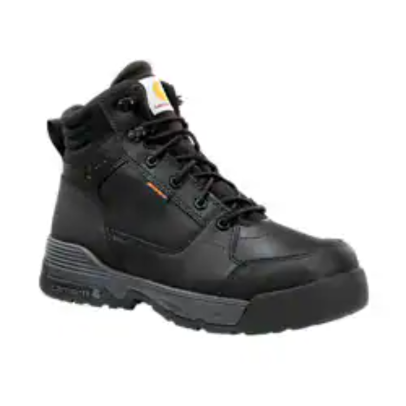Carhartt Men's Force HD 6" Comp Toe Waterproof Work Boot- Black- FW6301-M 7 / Medium / Black - Overlook Boots