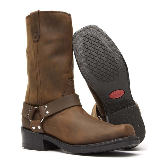 Durango Men's Harness 11" Soft Toe Pull-On Boot - Distressed Brown - DB594 - Outsole - Overlook Boots