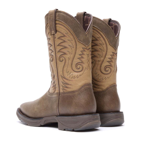 Durango Men's Ultra-Lite 11" Square Toe Western Boot - Brown/Tan - DDB0109 - Back View - Overlook Boots