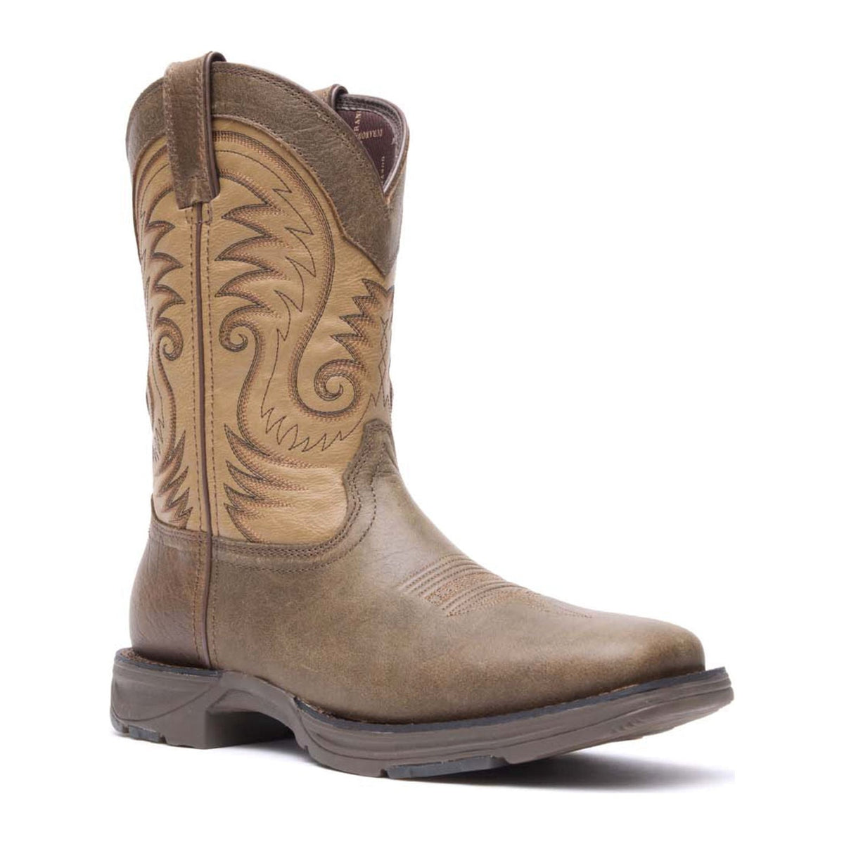 Durango Men's Ultra-Lite 11" Square Toe Western Boot - Brown/Tan - DDB0109 - Front Angle - Overlook Boots