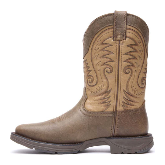 Durango Men's Ultra-Lite 11" Square Toe Western Boot - Brown/Tan - DDB0109 - Inside Profile - Overlook Boots