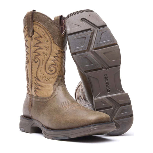 Durango Men's Ultra-Lite 11" Square Toe Western Boot - Brown/Tan - DDB0109 - Outsole - Overlook Boots