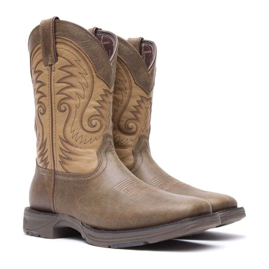 Durango Men's Ultra-Lite 11" Square Toe Western Boot - Brown/Tan - DDB0109 - Pair - Overlook Boots
